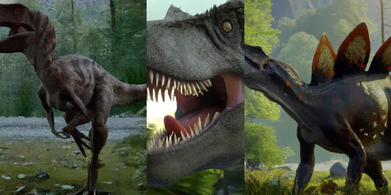 Dinosaur Nature Shots generated by undefined