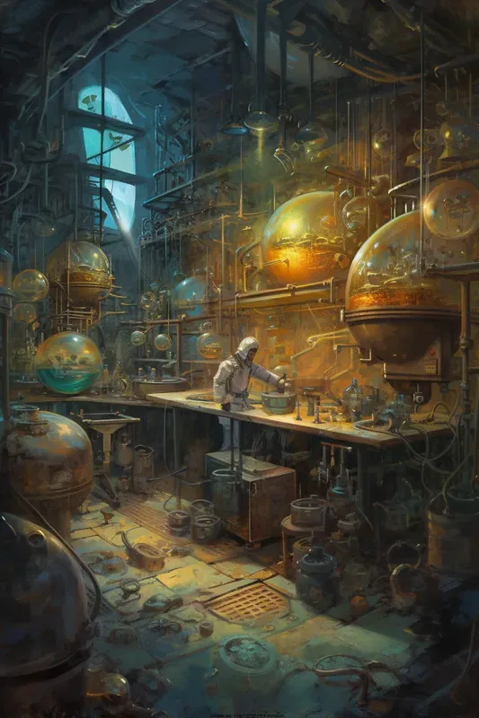 Van Gogh-inspired Scifi Paintings