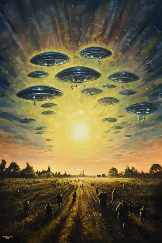 Van Gogh-inspired Scifi Paintings