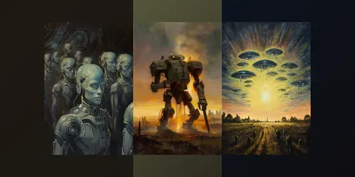 Van Gogh-inspired Scifi Paintings generated by midjourney