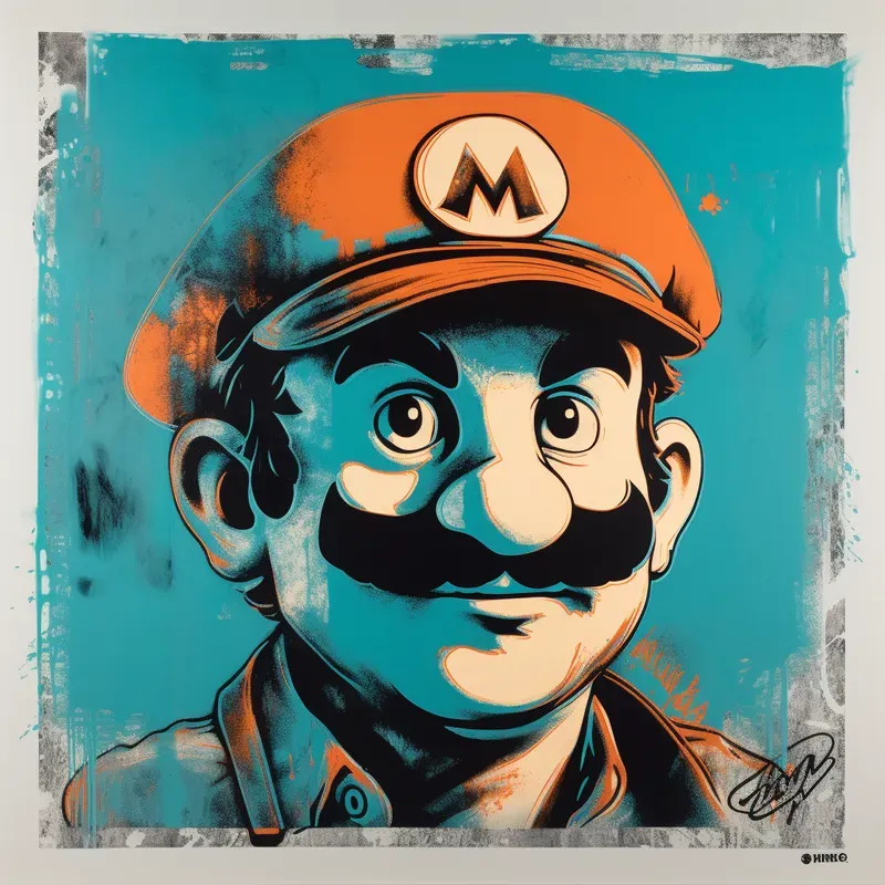Orange Teal Drawings