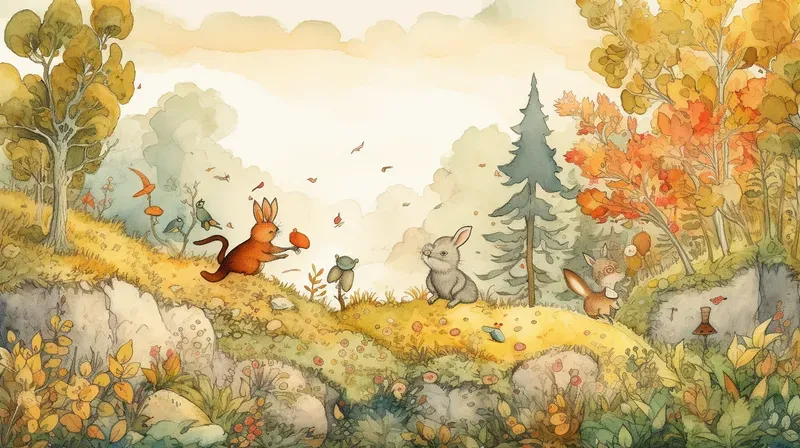 Children Illustrations Woodland Gatherings