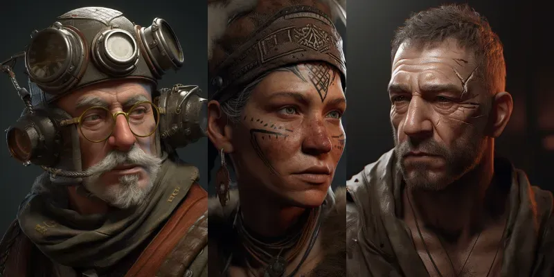 Realistic Game Character Presets generated by undefined