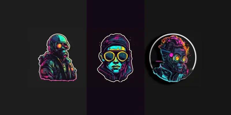 Cyberpunk Style Stickers generated by undefined