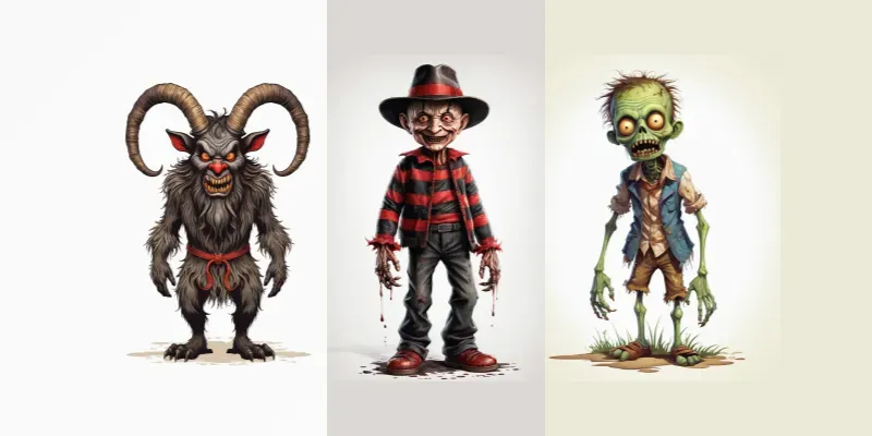 Cute Horror Characters generated by undefined