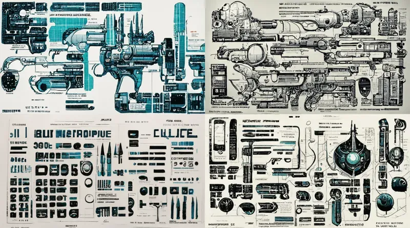 Blue Print Space Infographics