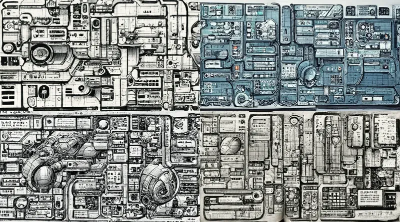Blue Print Space Infographics