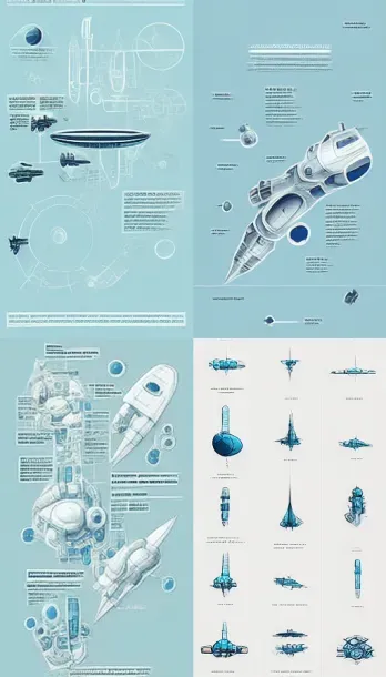 Blue Print Space Infographics