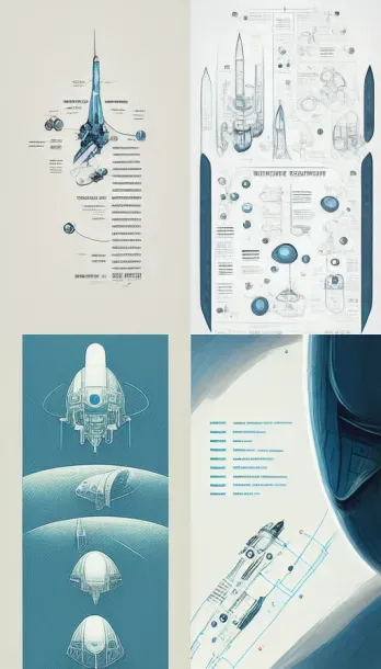 Blue Print Space Infographics