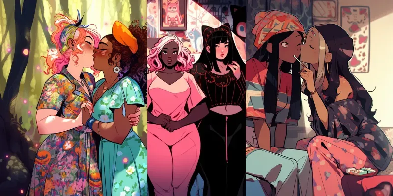 Stylized Beautiful Comic Girls generated by undefined