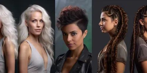 Customizable Stylish Hairstyle Views generated by midjourney