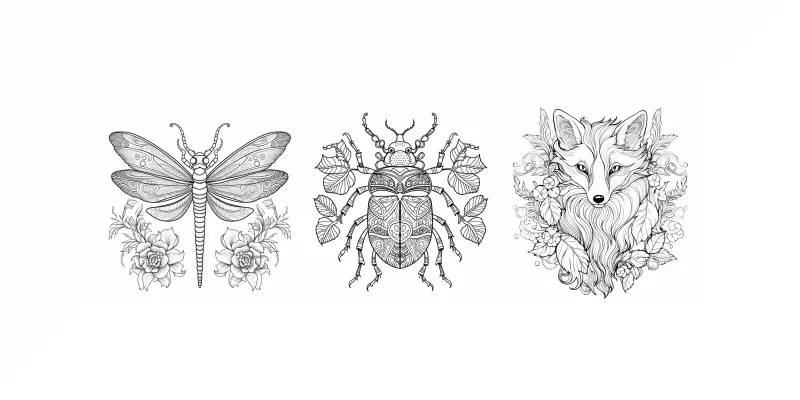 Flower Fantasy Adult Coloring Pages generated by undefined