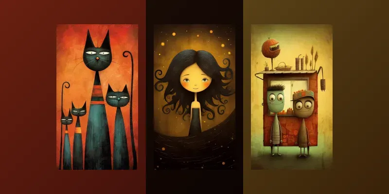 Whimsical Character Wallpapers generated by undefined