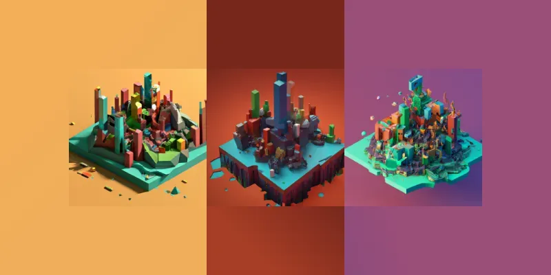 Vibrant Block City generated by undefined