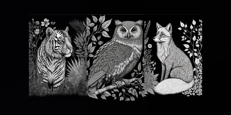 Animal Coloring Book Pages For Adults generated by undefined