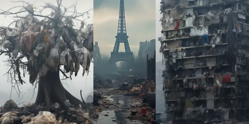Places Covered In Garbage And Trash generated by undefined