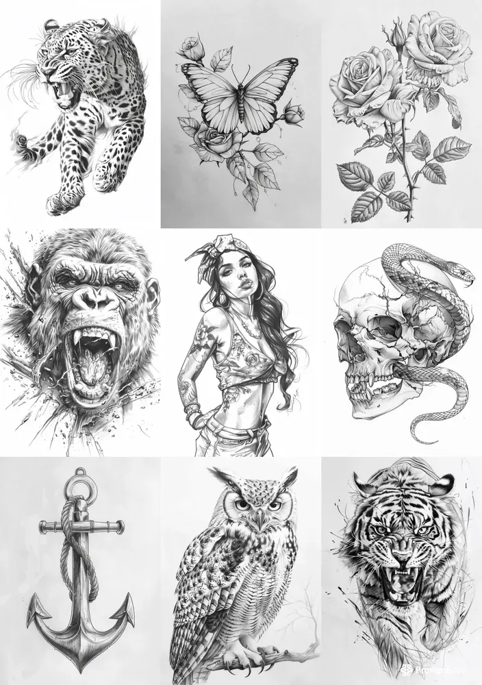 Tattoo Coloring Book Pages For Adults