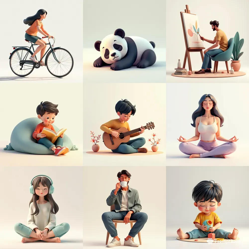 Minimalist 3D Character Moments