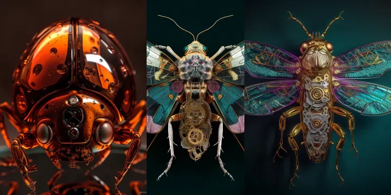 Digital Art Of Cute Metamorphosis Insects generated by undefined