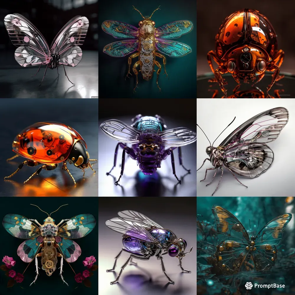 Digital Art Of Cute Metamorphosis Insects