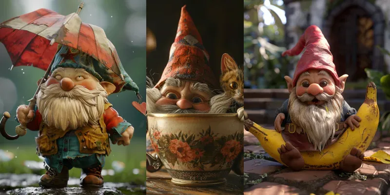 Whimsical Gnomes In Realistic Scenes generated by undefined