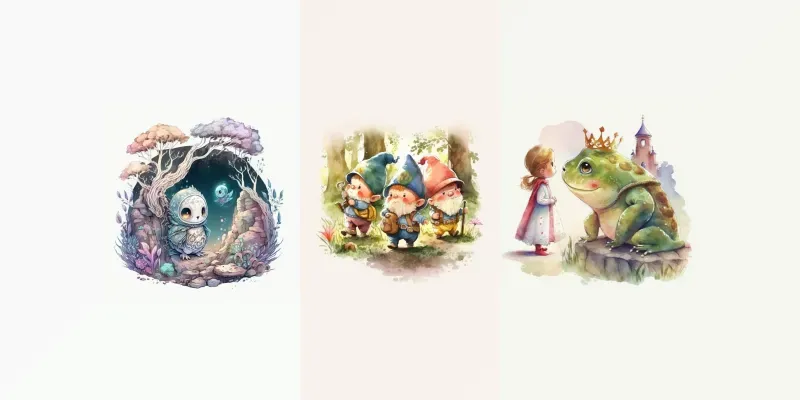 Fun Watercolor Illustrations generated by undefined