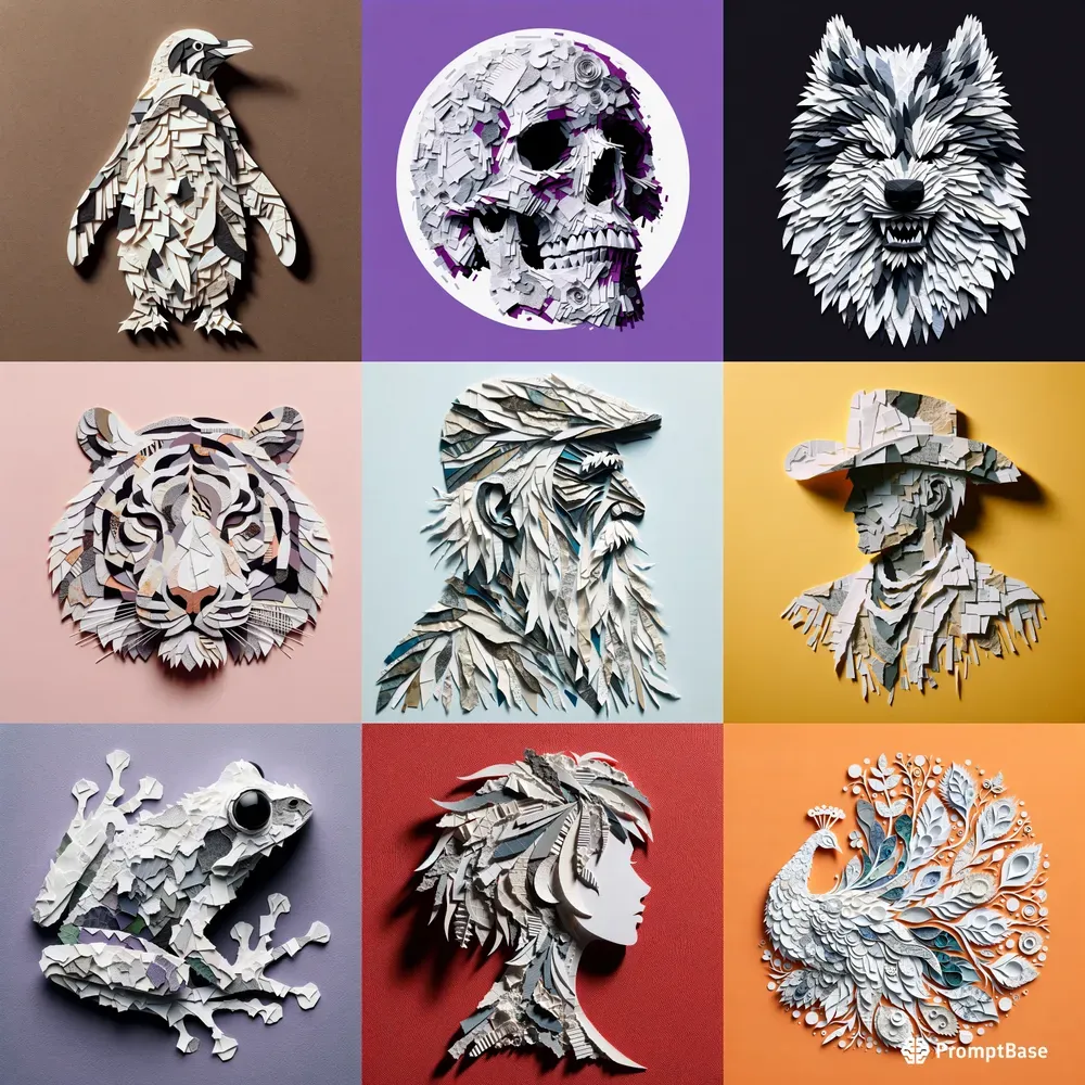 Abstract Paper Silhouette Art