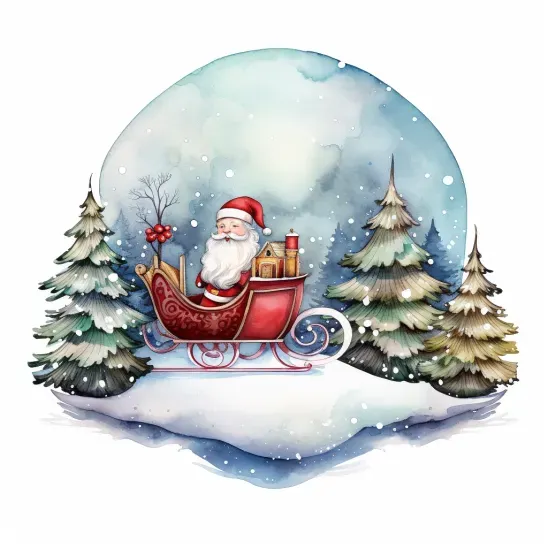 Charming Watercolor Christmas Wallpapers