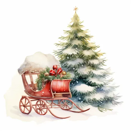 Charming Watercolor Christmas Wallpapers