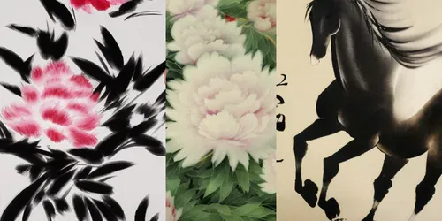 Calligraphy Ink Wash Paintings generated by stable-diffusion