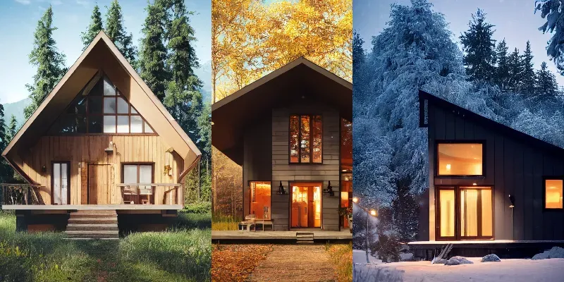 Cabin Elevation Photos generated by undefined