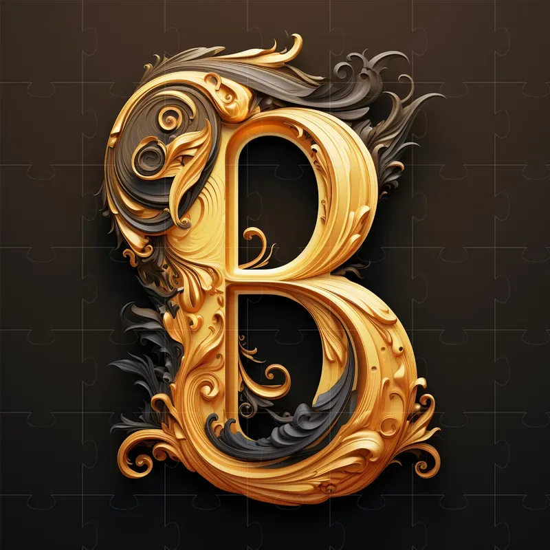 Letters Type Fonts Gold