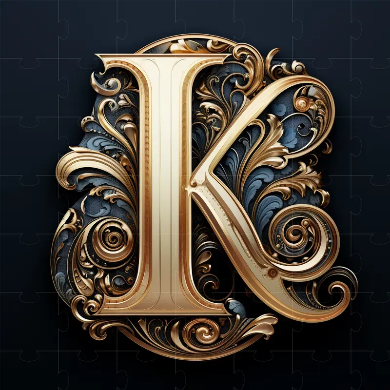 Letters Type Fonts Gold