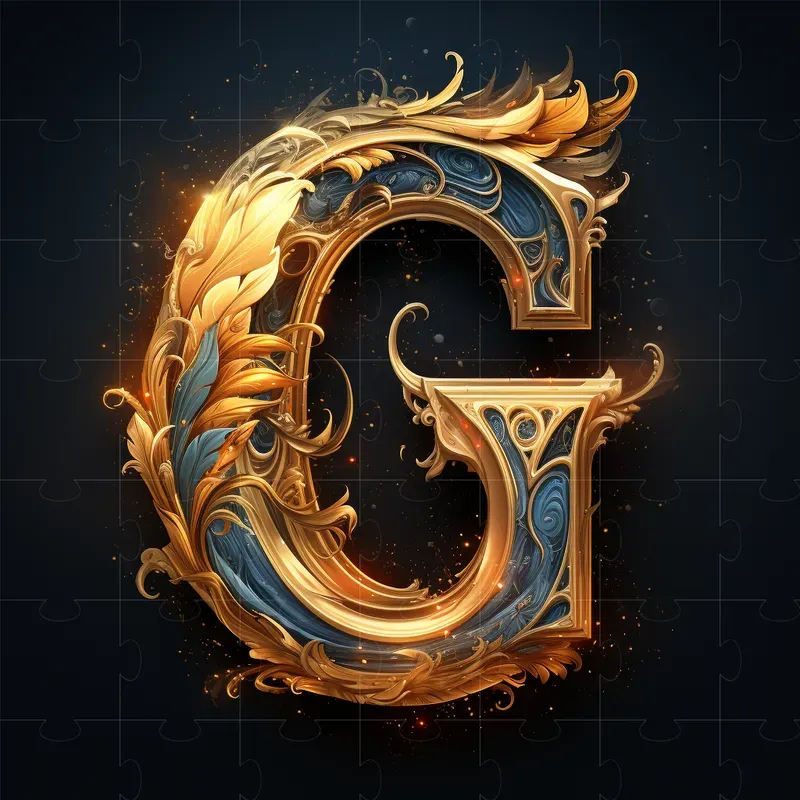 Letters Type Fonts Gold