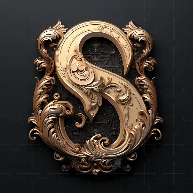 Letters Type Fonts Gold