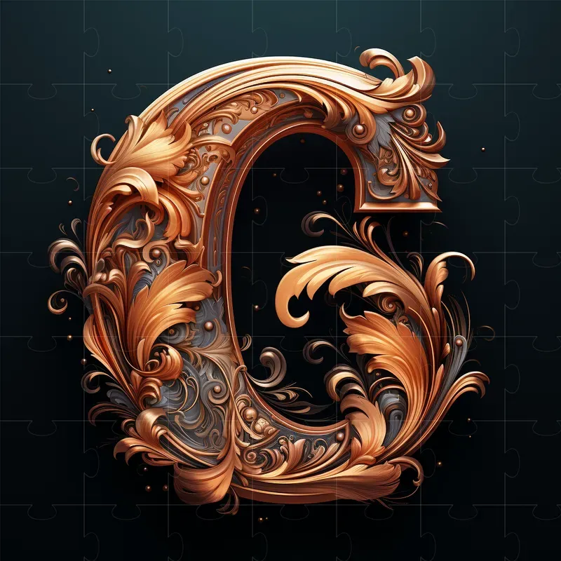 Letters Type Fonts Gold