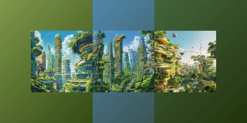 Solarpunk Futurist Cities Architecture generated by undefined
