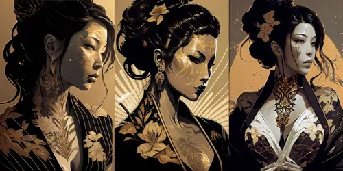 Fantastic Japanese Females generated by midjourney