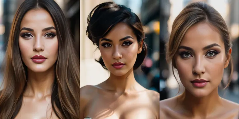 Realistic Beautiful Women Portraits generated by undefined