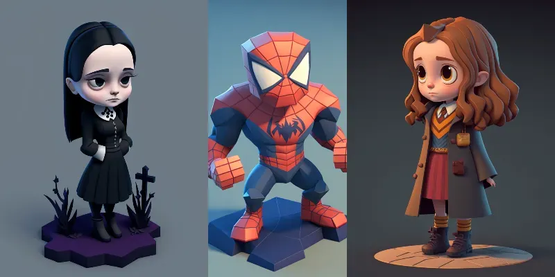 Pixar Style Figurines generated by undefined