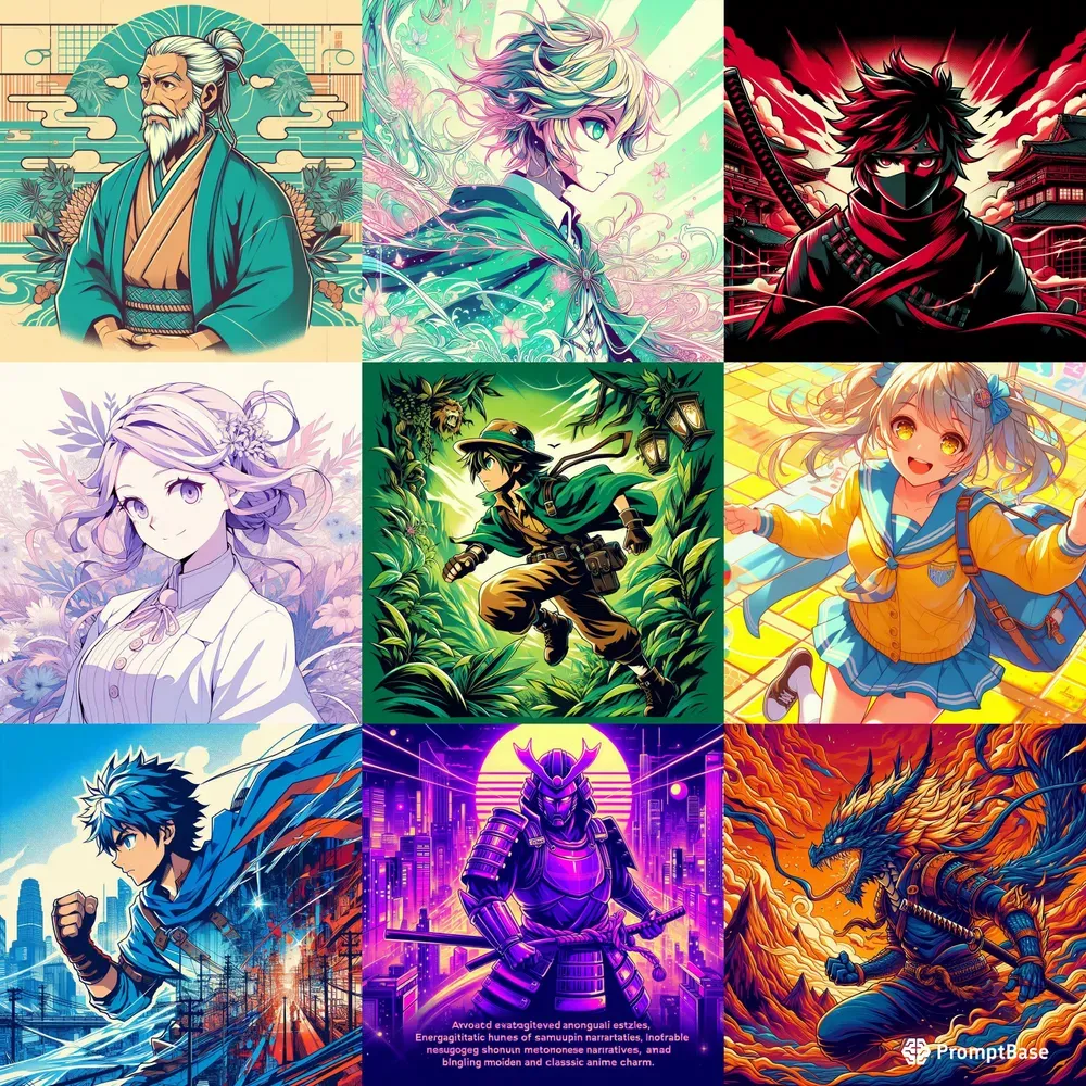 Vibrant Anime Style Art