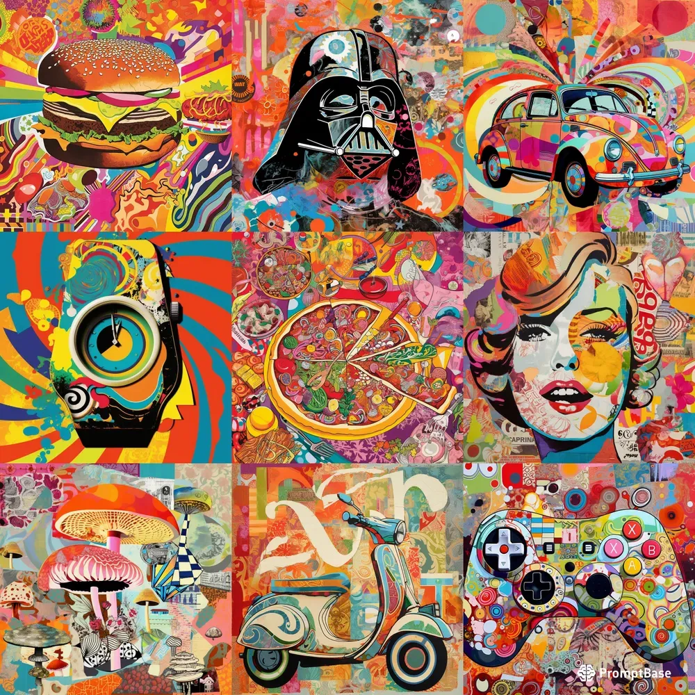 Asymmetrical Pop Collages