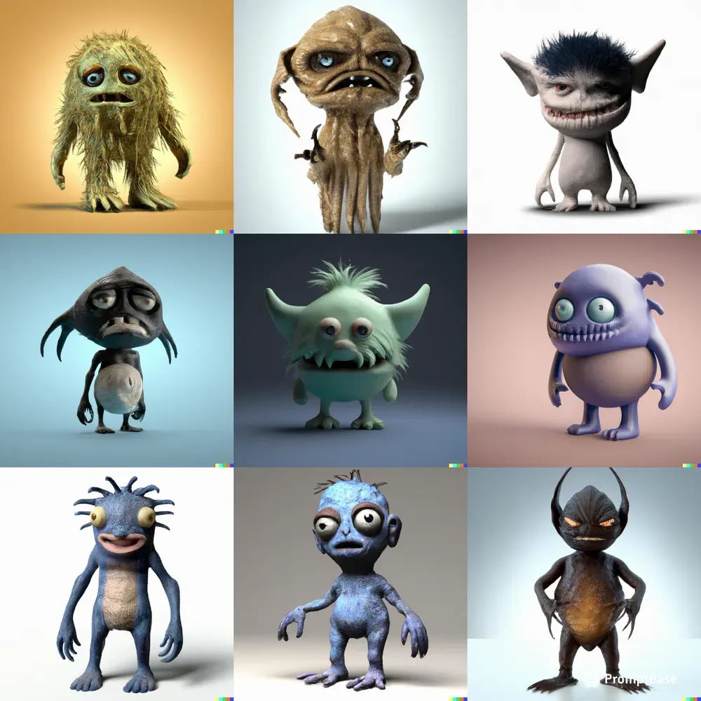 Cute 3d Monsters