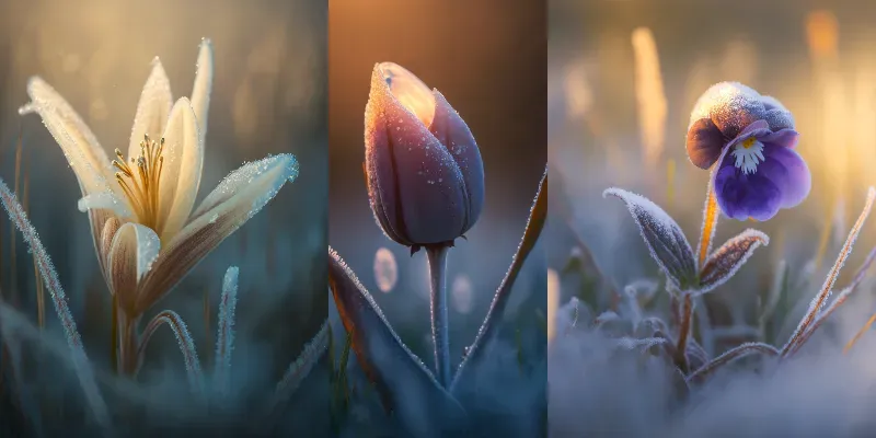 Frosted Flower Photography generated by undefined