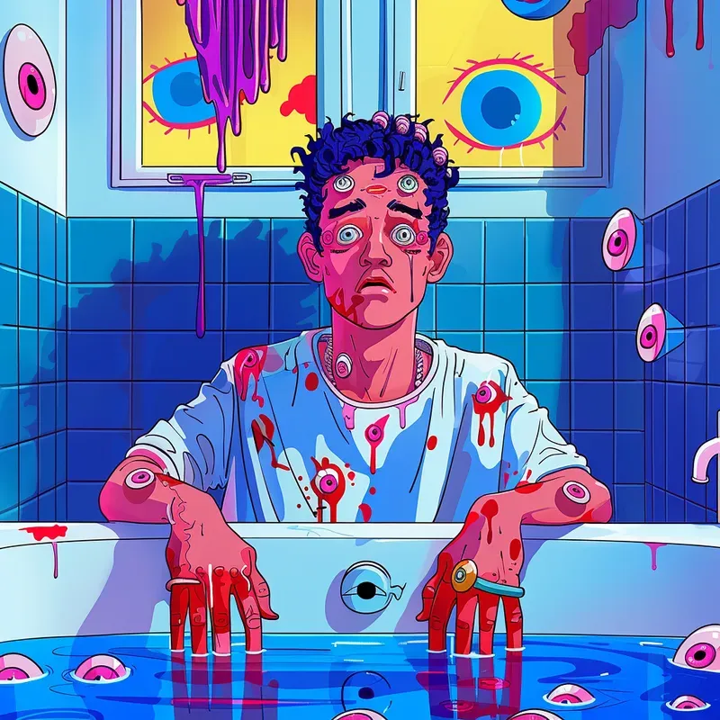 Creepy Psychedelic Horror Art
