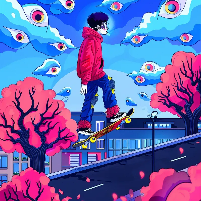 Creepy Psychedelic Horror Art