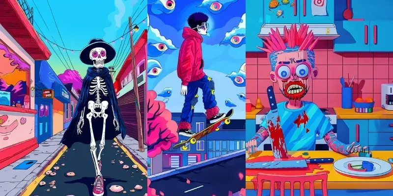 Creepy Psychedelic Horror Art generated by undefined