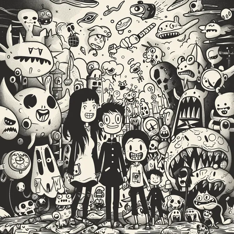 Dark Cartoon Doodles