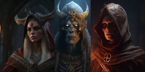 Diablo 4 Characters generated by midjourney