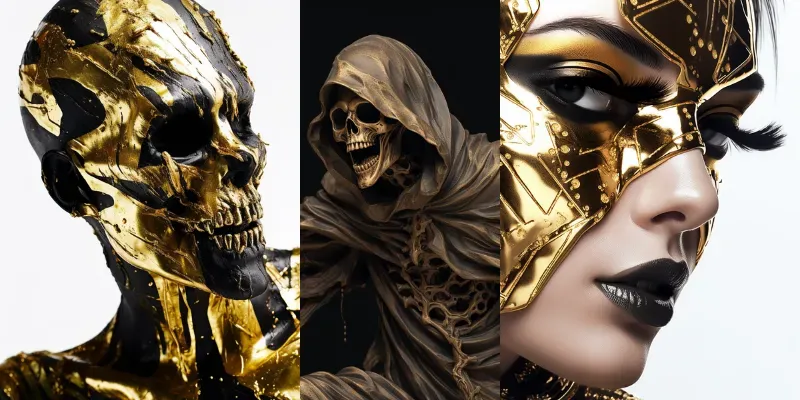 Gold 3D Characters Perfect For NFTs generated by undefined